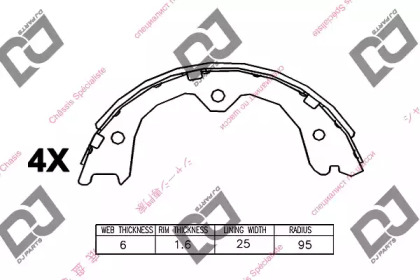 Комлект тормозных накладок DJ PARTS BS1144